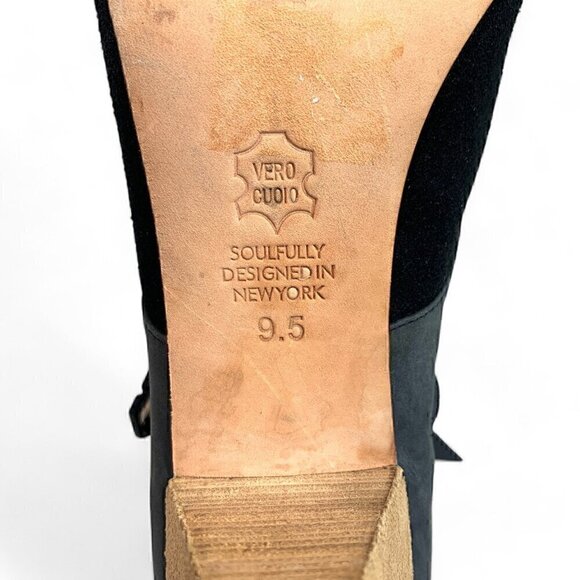 Matt Bernson Side Zip Ankle Booties Grey & Black Suede 3" Heel Urban Cowgirl 9.5 - Picture 5 of 9